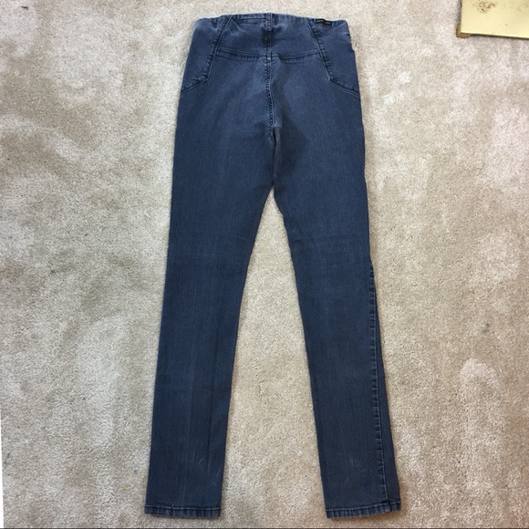 👖 SILENCE & NOISE Black Fade BUTTON FLY JEANS 26 - Picture 4 of 6